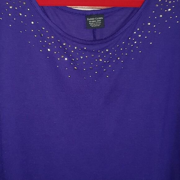 Faded Glory Purple Plus Size Top - Picture 4 of 7